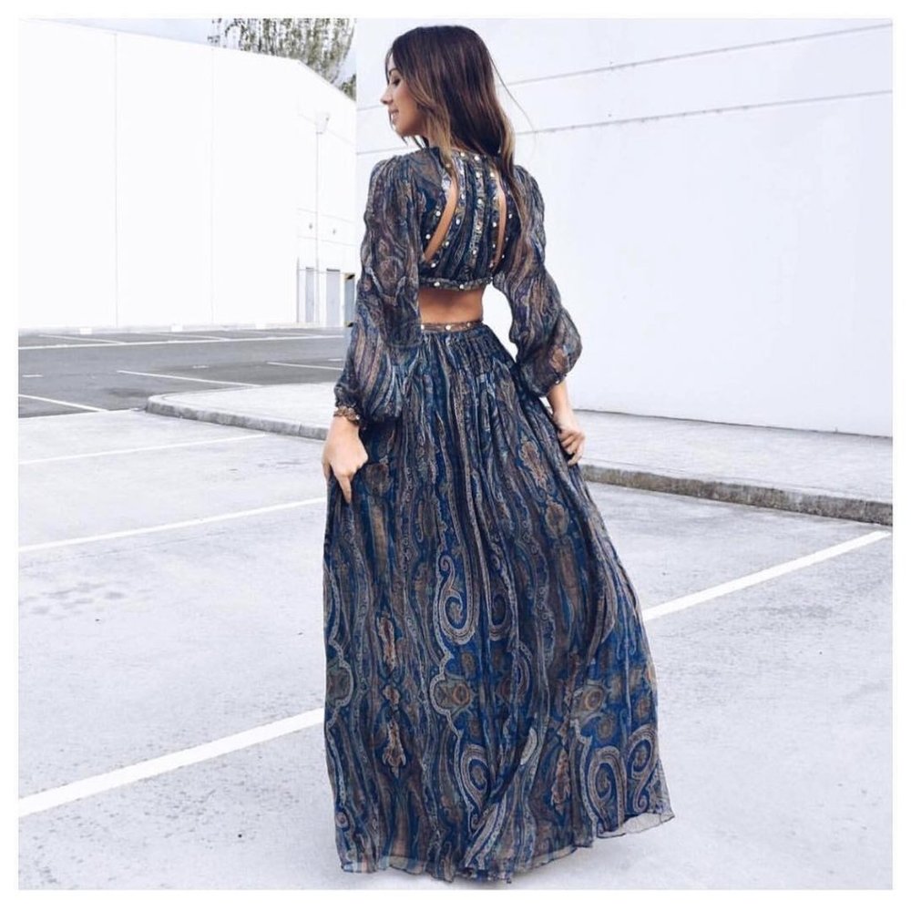 Zimmermann Esplanade Rivet Gown in Paisley - Picture 2 of 12